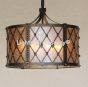 2367-6 Contemporary / Transitional Iron Drum Chandelier  Iron Spanish Mediterranean 