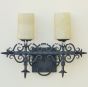 5579-2 Spanish Revival Wrought Iron Bathroom Vanity Light
