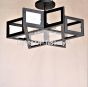 6601-3 Contemporary Style Wrought Iron Star Semi Flush Ceiling Light