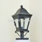 Spanish Modern outdoor column pier mount lantern light.