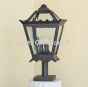 Spanish modern outdoor pier mount post lantern light. 