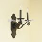  Rustic Tuscan/Mediterranean Style Double Wall Wrought Iron Sconce Italian Country Spanish