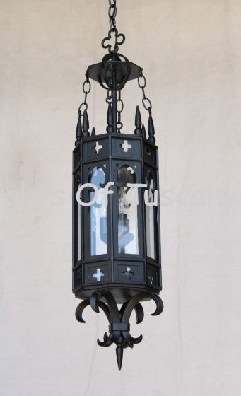Gothic Hanging Pendant, Gothic Lighting, Church Style Lighting, Heavy Duty Iron Lantern, Castle Style Hanging Lantern, Old World Style Hanging Lantern, Unique Lighting, LED lighting, Commercial Grade Lighting, Themed Style Lighting