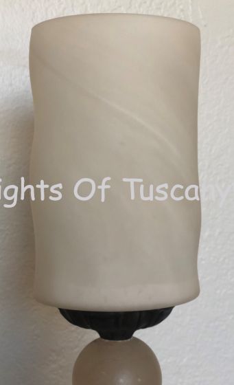 Off White Glass Candle