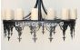 1627-16GLS Iron Chandelier