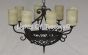 1446-6 Spanish Wrought Iron Chandelier