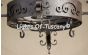 1236-4 Tuscan/Mediterranean Style Wrought Iron Chandelier