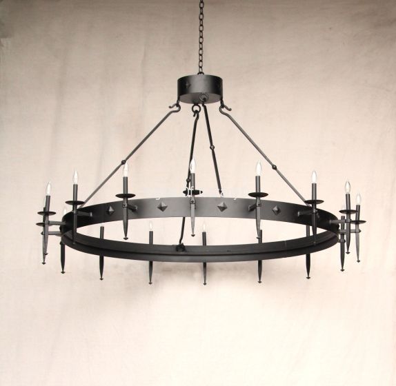 1079-16 Wrought Iron Contemporary Style Chandelier