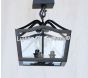 6512-3 Spanish Contemporary Style Wrought Iron Semi Flush Ceiling Light