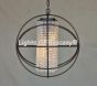 8033-5 Contemporary Style Iron Orb Crystal Pendant Chandelier