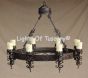 1234-8 Tuscan/Mediterranean Style Wrought Iron Chandelier