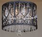 8035-6 Tuscan Transitional Style Crystal Drum Chandelier