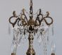 15573-6 Antique Brass Crystal Chandelier