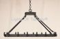 2392-14 Wrought Iron Contemporary Style Linear Chandelier