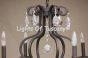 3550-6 Mediterranean - Tuscan  Style Wrought Iron Crystal Chandelier