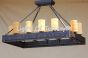 2810-12 Linear Chandelier-Hand Forged-Wrought Iron	