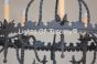 1155-5 Vintage Spanish Style Wrought Iron Chandelier