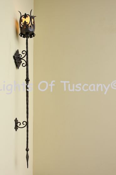 5445-1 Gothic/Medieval Castle Style Iron Wall Torch