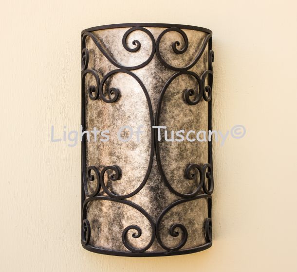 5302-2OL Spanish Revival Style Large Outdoor Pocket Wall Light