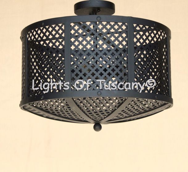 6648-4 Iron Ceiling Flush Mount