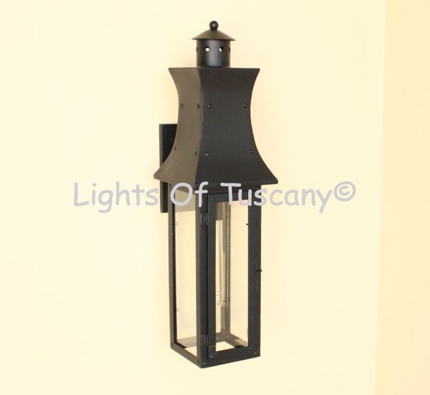7434-1 Mediterranean Traditional Outdoor Iron Wall Lantern