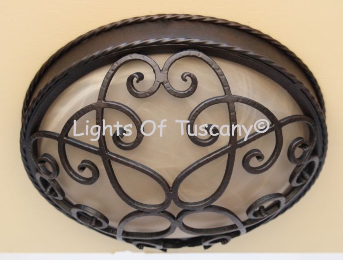 6532-4 Spanish Style Flush-Mount Ceiling Fixture 