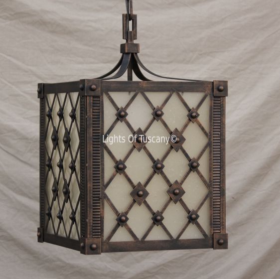 pendant-lighting-hanging-Hand-Forged Wrought Iron/ Contemporary lantern