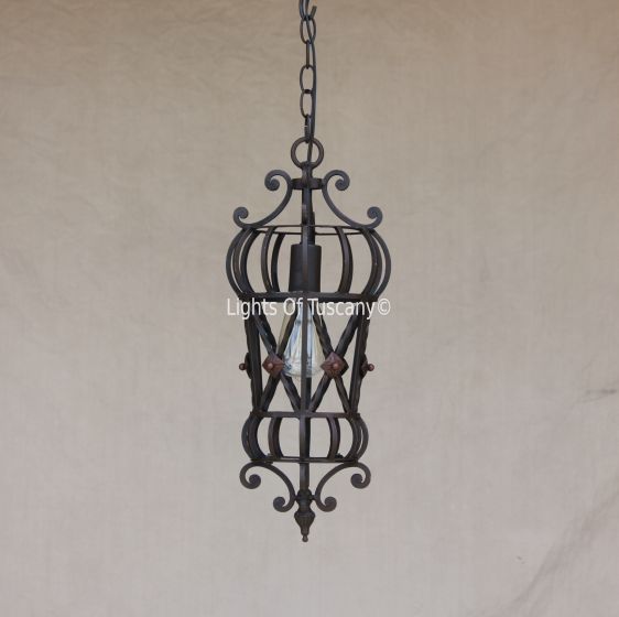6172-1 Mediterranean/Tuscan Style Iron Hanging Pendant