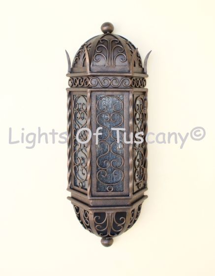 7154-2 Spanish Revival Outdoor Iron Pocket Wall Light