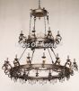 1437-24 Wrought Iron Italian Style Chandalier