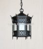 Castle Hanging Lantern, Gothic Hanging Lantern, Medieval Hanging Lantern, Mini Lantern, Unique Style Lantern, Exterior Lighting, Harry Potter Style Light, Castle Style Light, Wrought Iron Lantern, Heavy Duty Iron Light, Unique Lantern
