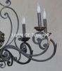 Tuscan chandelier- -Hand Forged-Wrought Iron