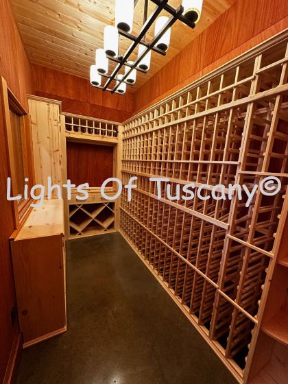 Wine Room Lighting, Contemporary Style Wrought Iron Lighting
