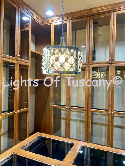 Crystal chandelier, drum pendant light, crystal pendant light