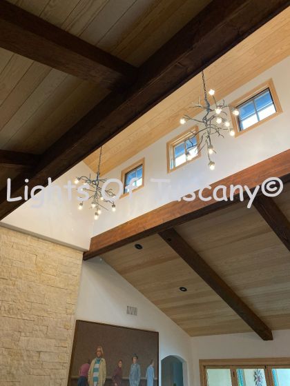 rustic chandelier, branch chandelier, iron rustic lighting, cabin lighting, rustic hanging light, tree branch chandelier