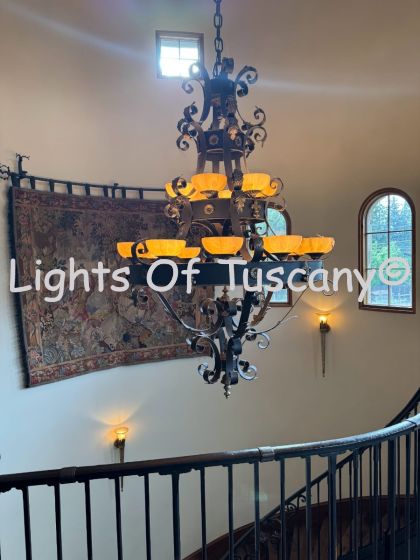 GALLERY - CUSTOM XL CHANDELIER WITH ALABASTER