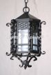 2028-2MS Spanish Santa Barbara Colonial Wrought Iron Hanging Lantern