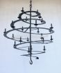 Wrought Iron Chandelier, Spiral Chandelier, Large Spiral Chandelier, Entryway Chandelier, Contemporary Chandelier, Modern Chandelier, LED Chandelier, Candelabra Chandelier,  Commercial Grade Chandelier, Large Chandelier,