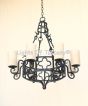 1398-6GLS Iron Chandelier