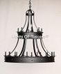 1929-24 Wrought Iron Contemporary Gothic Style Chandelier
