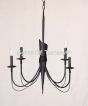 9011-6 Transitional Contemporary Style Wrought Iron Chandelier