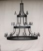 1030-30 Extra Large wrought Iron chandelier