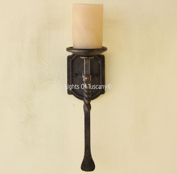 Contemporary / modern iron wall sconce torch light