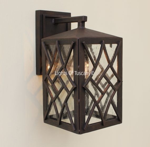Contemporary-Spanish Wrought Iron Wall Light