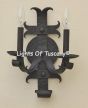 5226-2 Spanish Revival / Castle Style Iron Strap Wall Double Light