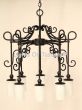 1595-8 Wrought Iron Mediterranean Style Chandelier