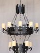 1724-15 Wrought Iron Castle Gothic Style Chandelier