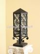 7372-1P Spanish Revival Wrought Iron Post Column Lantern Light