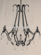 3501-6 Wrought Iron Crystal Chandelier