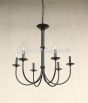 1452-6 Rustic Transitional Iron Contemporary Chandelier with 6 lights